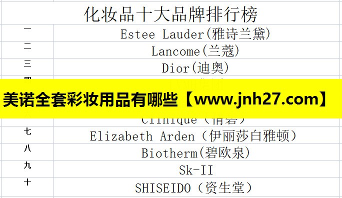 美诺全套彩妆用品有哪些